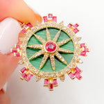 Load image into Gallery viewer, Buy Now 14K Gold Round Star Pendant