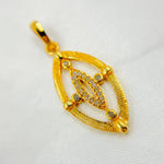 Load image into Gallery viewer, DP202. Diamond Sterling Silver Marquise Shape Pendant
