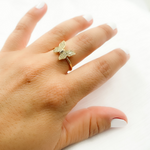 Load image into Gallery viewer, 14K Solid Gold Diamond Butterfly Ring
