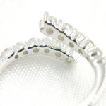 Load image into Gallery viewer, 14K Solid Gold Diamond Double Line Ring.