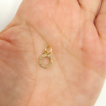 Load image into Gallery viewer, 14K Solid Gold with Diamonds Circle Shape Charm. GDP41