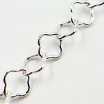 Load image into Gallery viewer, Silver Clover Link Chain