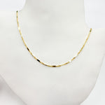 Load image into Gallery viewer, 14K Solid Yellow Gold Bars and Singapore Necklace