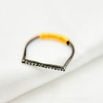 Load image into Gallery viewer, DE019. Diamond Black Rhodium Sterling Silver Ring