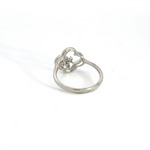 Load image into Gallery viewer, 14K Solid White Gold Diamond Flower Ring.