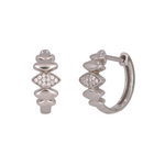 Load image into Gallery viewer, 14k Solid White Gold Diamond Earrings