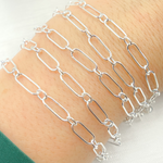 Load image into Gallery viewer, Sterling Silver Smooth Oval Link & Round Links Chain