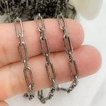 Load image into Gallery viewer, Oxidized Sterling Silver Paperclip Link Chains