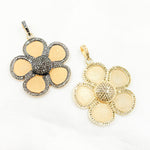 Load image into Gallery viewer, DP173. Diamond Sterling Silver Flower Pendant