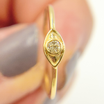 Load image into Gallery viewer, 14K Solid Gold Eye Diamond Ring.