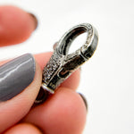 Load image into Gallery viewer, DC612. Diamond & Sterling Silver Round Trigger Clasp