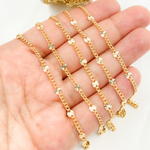 Load image into Gallery viewer, V211GF. 14k Gold Filled Curb & Diamond Cut Marina Link