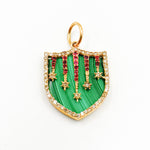 Load image into Gallery viewer, 14K Gold Shield Pendant