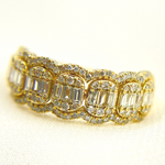 Load image into Gallery viewer, 14K Solid Yellow Gold Diamond Band Ring.