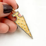 Load image into Gallery viewer, Diamond Silver Arrow Head Pendant with Gemstone
