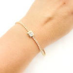 Load image into Gallery viewer, TJ0017. 14k Solid Gold Diamond Bracelet
