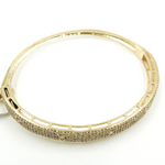 Load image into Gallery viewer, KG92. 14K Solid Gold Bangle with Diamonds