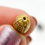 Load image into Gallery viewer, DC817. Diamond & Sterling Silver Barrel Bead