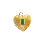 Load image into Gallery viewer, CGDP51. 14K Solid Gold Heart Charm with Stone in the Center