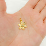 Load image into Gallery viewer, DC480. Diamond Sterling Silver Flower Charm