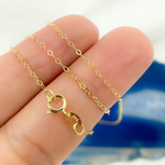 Load image into Gallery viewer, 14k Solid Yellow Gold Flat Cable Chain