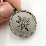 Load image into Gallery viewer, Shop Now Diamond Sterling Silver Round Star Pendant