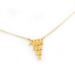 Load image into Gallery viewer, 14K Yellow Gold Diamond Triangle Dangle Necklace