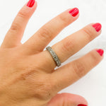 Load image into Gallery viewer, DE014. Diamond Black Rhodium Sterling Silver Ring