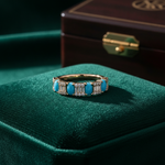 Load image into Gallery viewer, RAF01372TQ. 18K Solid Gold Diamond & Turquoise Ring