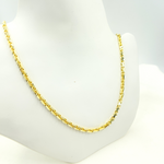 Load image into Gallery viewer, 14K Solid Yellow Gold Diamond Cut Box Link Chain