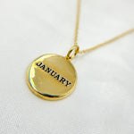 Load image into Gallery viewer, 14k Solid Gold Medallion Flower-Month Necklace. NFA71222
