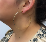 Load image into Gallery viewer, GER106. 14K Gold Twisted Hoop Earrings