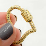Load image into Gallery viewer, DC716. Diamond & Sterling Silver Heart Carabiner Clasp