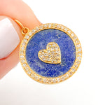 Load image into Gallery viewer, Shop Now 14K Gold Round Heart Pendant