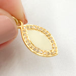Load image into Gallery viewer, Diamond Silver Marquise Enamel Pendant