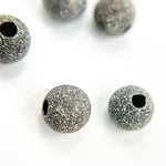 Load image into Gallery viewer, Black Rhodium Sterling Silver Seamless Laser Cut Beads