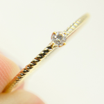 Load image into Gallery viewer, 14K Solid Gold Diamond Ring.