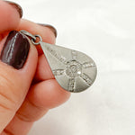 Load image into Gallery viewer, DP547. Diamond Sterling Silver Drop Star Pendant