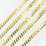 Load image into Gallery viewer, Gold Plated 925 Sterling Silver Ultra Flat Curb Chain. Y94GP
