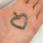Load image into Gallery viewer, DP551. Diamond Sterling Silver Heart Pendant