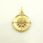Load image into Gallery viewer, 14K Solid Gold Diamond Charm with Star