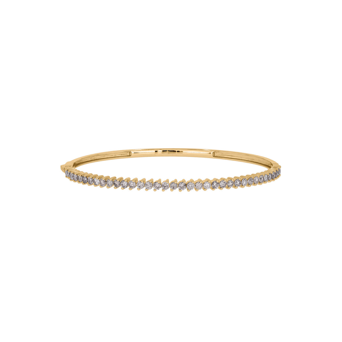 DBG00276. 14K Solid Gold Diamond Bangle