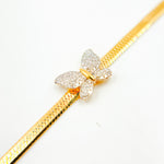 Load image into Gallery viewer, Gold Diamond Fancy Butterfly Bracelet