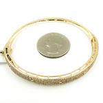 Load image into Gallery viewer, KG92. 14K Solid Gold Bangle with Diamonds