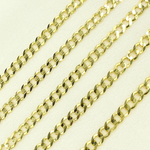 Load image into Gallery viewer, 14K Solid Yellow Gold Flat Curb Chain by Foot