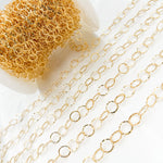 Load image into Gallery viewer, 886FKGF. 14K Gold Filled Hammered Round Link Chain