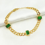 Load image into Gallery viewer, CB96105EM. 14k Solid Gold Gemstone Bracelet