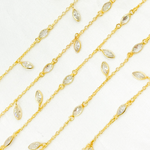 Load image into Gallery viewer, Cubic Zirconia Marquise Shape Dangle & Connected Wire Chain. CZ38