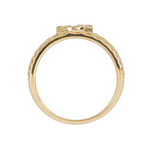 Load image into Gallery viewer, 14K Solid Gold Three Rows Fancy Diamond Ring