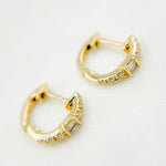Load image into Gallery viewer, HP402529. 14K Solid Gold Diamond Huggies
